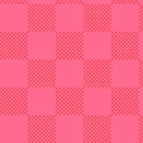 raspberry red checkerboard