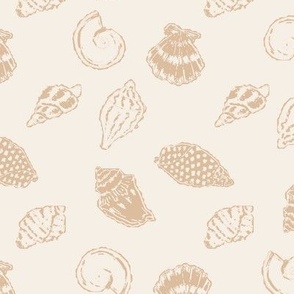 Shellfish style beige shells