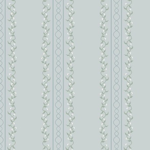 Grand Millennial Blue and White Floral Wallpaper