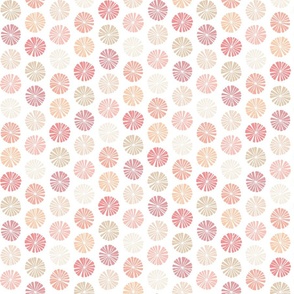 peach fuzz block print floral coordinate small - pantone color of the year 2024 - peach plethora color palette - abstract botanical wallpaper