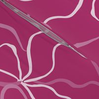 (L) Coquette Pink Bows on a dark pink background pattern