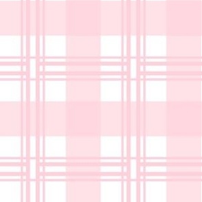 Small Plaid Millennial Pink and White