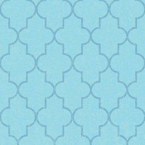 Quatrefoil Pattern in Pale Blue