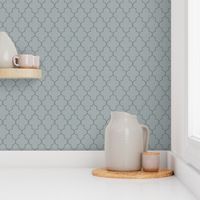 Quatrefoil Pattern in Neutral Soft Grey