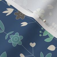 Scandinavian Flowers Blue