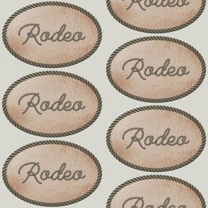 vintage copper style rodeo patch