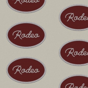 burgundy rodeo cowboy patch