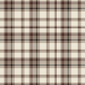 Neutral Multicolored Plaid Twill Design // Medium Scale