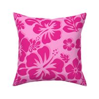 Soft Pinks with Surfer Girl Hot Pink Hawaiian Flowers -Small Size