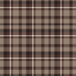 Neutral Quad-Color Plaid Twill Design // Medium Scale