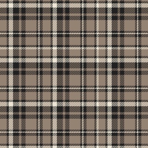 Neutral Tri-Color Plaid Twill Design // Medium Scale