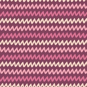 Blissful zigzag stripes - pinks!