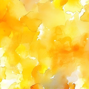 Yellow & White Abstract Watercolor