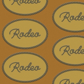 mustard and rust rodeo patch