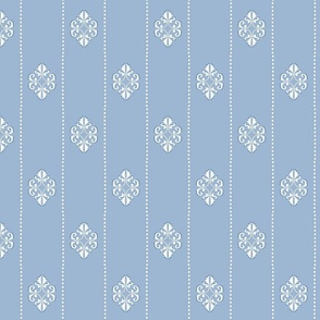 French stripe-Wedgwood blue and white - medium