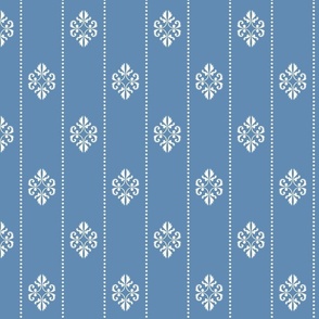 French stripe-Wedgwood blue and white - dark