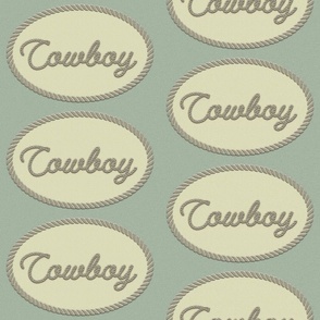 Neutral color cowboy patch
