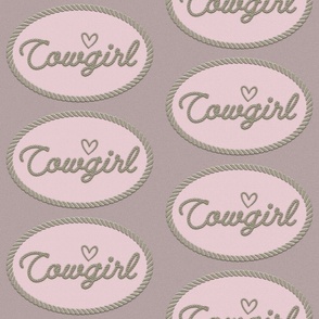 pink and mauve cowgirl patch