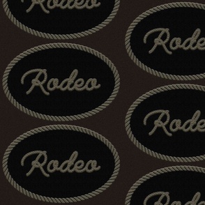 black and brown rodeo patch