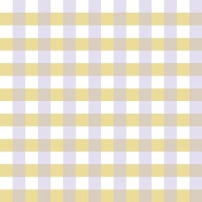 Gingham plaid Lilac and yellow
