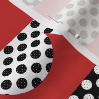 Polka Dotted Scallops in Red White and Black 2