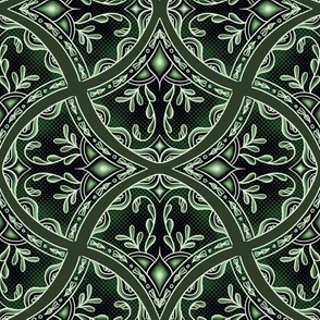 Crescent Floral In Green