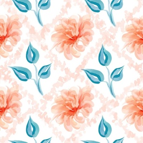 Blooming Elegance: Coral Floral Array