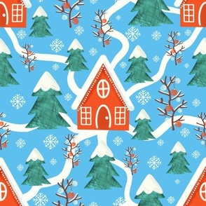 Winter Wonderland: Cozy Cottages Amidst Snowy Pines