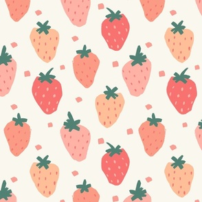 Large strawberries and polka dots 
