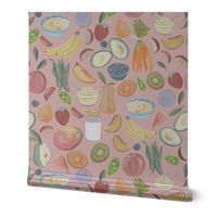 Fresh Food Baby, Kitchen, Pink, large print, JG_Anchor_Designs, JG Anchor Designs