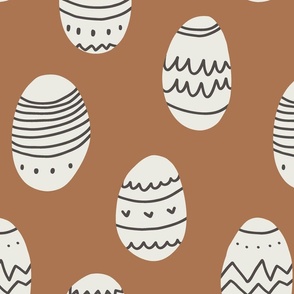 easter eggs on sienna brown