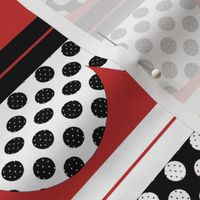 Polka Dotted Scallops in Red White and Black 3