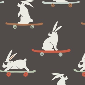skateboard rabbits x charcoal gray
