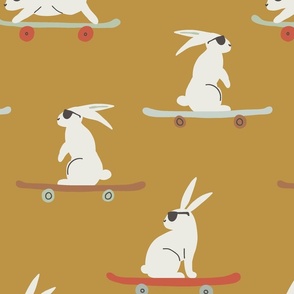 skateboard rabbits x mustard yellow