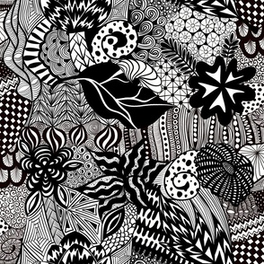 Zendoodle black and white