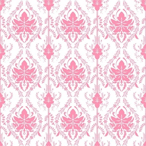  white-pink damask pattern for wallpaper and curtains