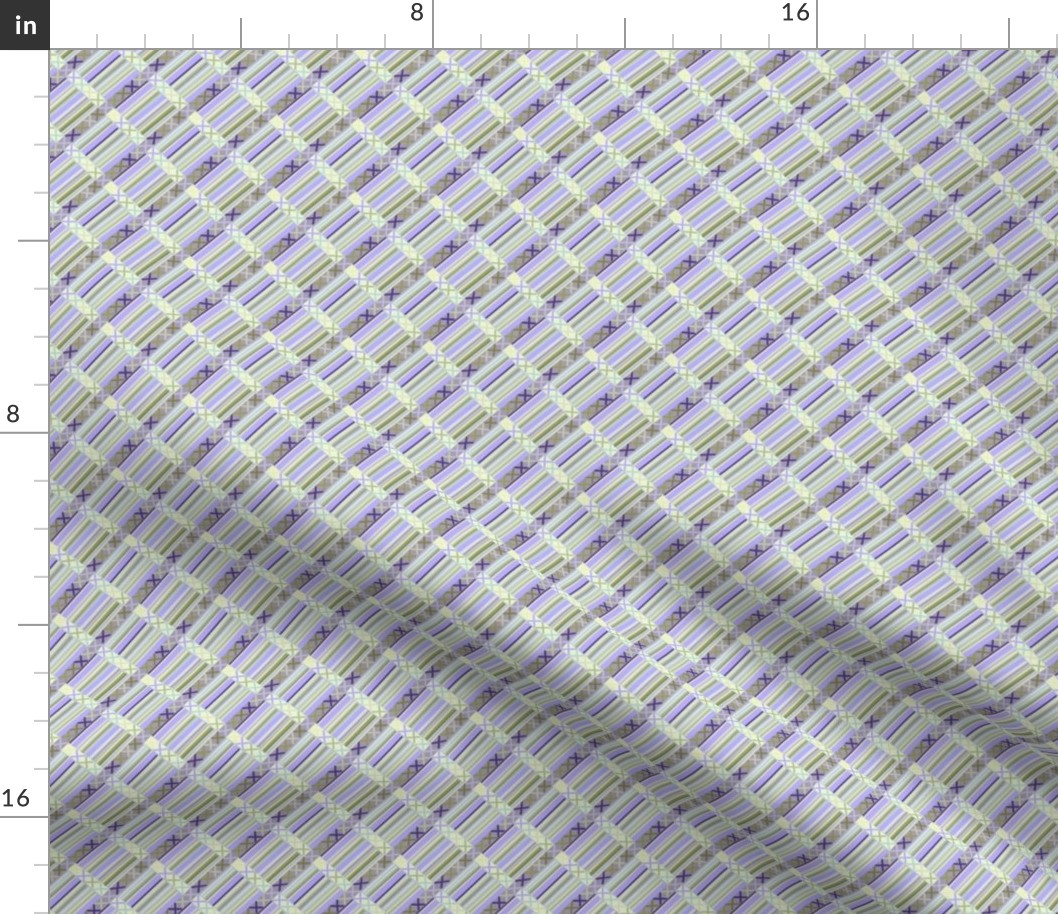 Olive and Purple Diagonal Checks