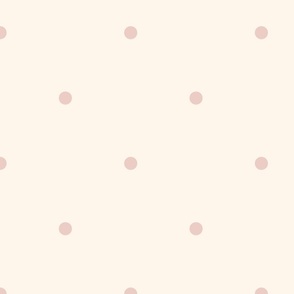Medium_0.4" Pink Polka Dots on White Background