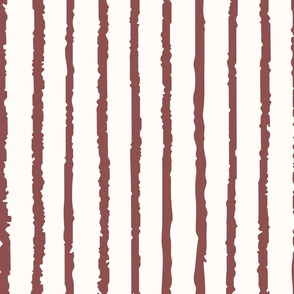 Extra Large_Hand-Drawn Red Stripes on a White Background