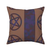 Rusty Pentagram Wallpaper Border Brown