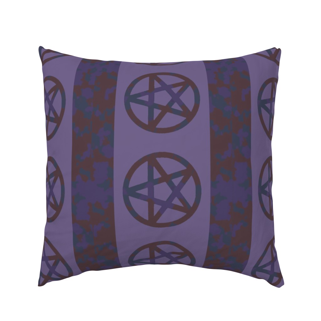 Rusty Pentagram Wallpaper Border Purple