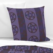 Rusty Pentagram Wallpaper Border Purple