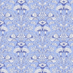 Indian Block Print Blue Floral (Blue)