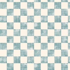 checkerboard watercolor texture with stripes light teal on cream