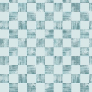 checkerboard watercolor texture with stripes light teal on blue