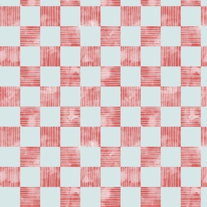 checkerboard watercolor texture with stripes red on blue