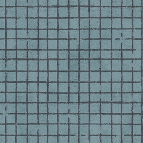 pencil grid gingham_navy and blue