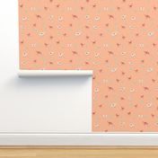 Chickens Vibes in Peach Fuzz Background