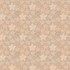 Monochrome dark beige pattern with stars.
