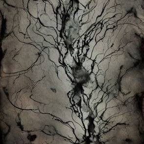 Ink blot Damask Ink Veins marble pattern - Large